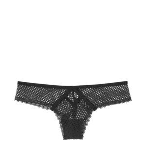 VS LUXE LINGERIE Fishnet Cutout Cheeky Panty Thong